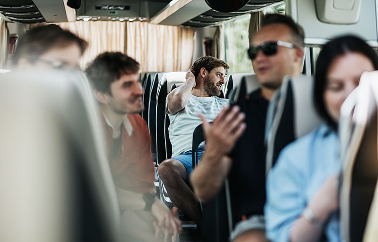 Volubus Team on the way in the coach